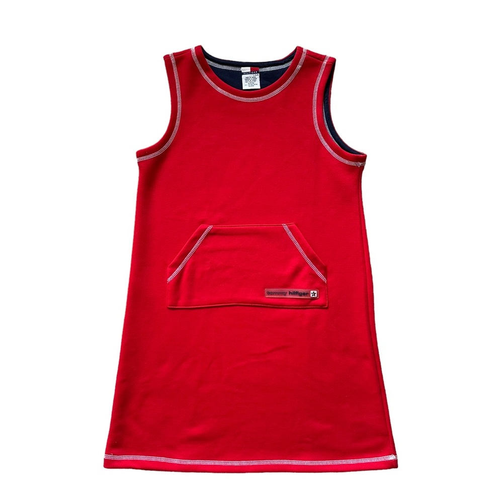 Tommy Hilfiger Y2K Red Kangaroo Pocket Jumper Dress